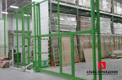 Установленный 3D забор в ТЦ Леруа Мерлен, Челябинск