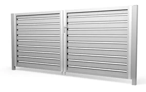 Ворота распашные для забора Техас