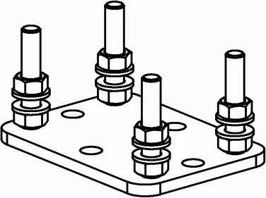 Подставка для роликовых опор откатных ворот