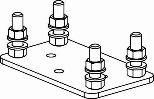 Подставка для роликовых опор откатных ворот