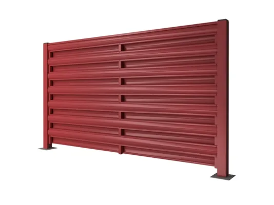 Вариант заполнения секции штакетником с двух сторон шахматкой для забора Жалюзи