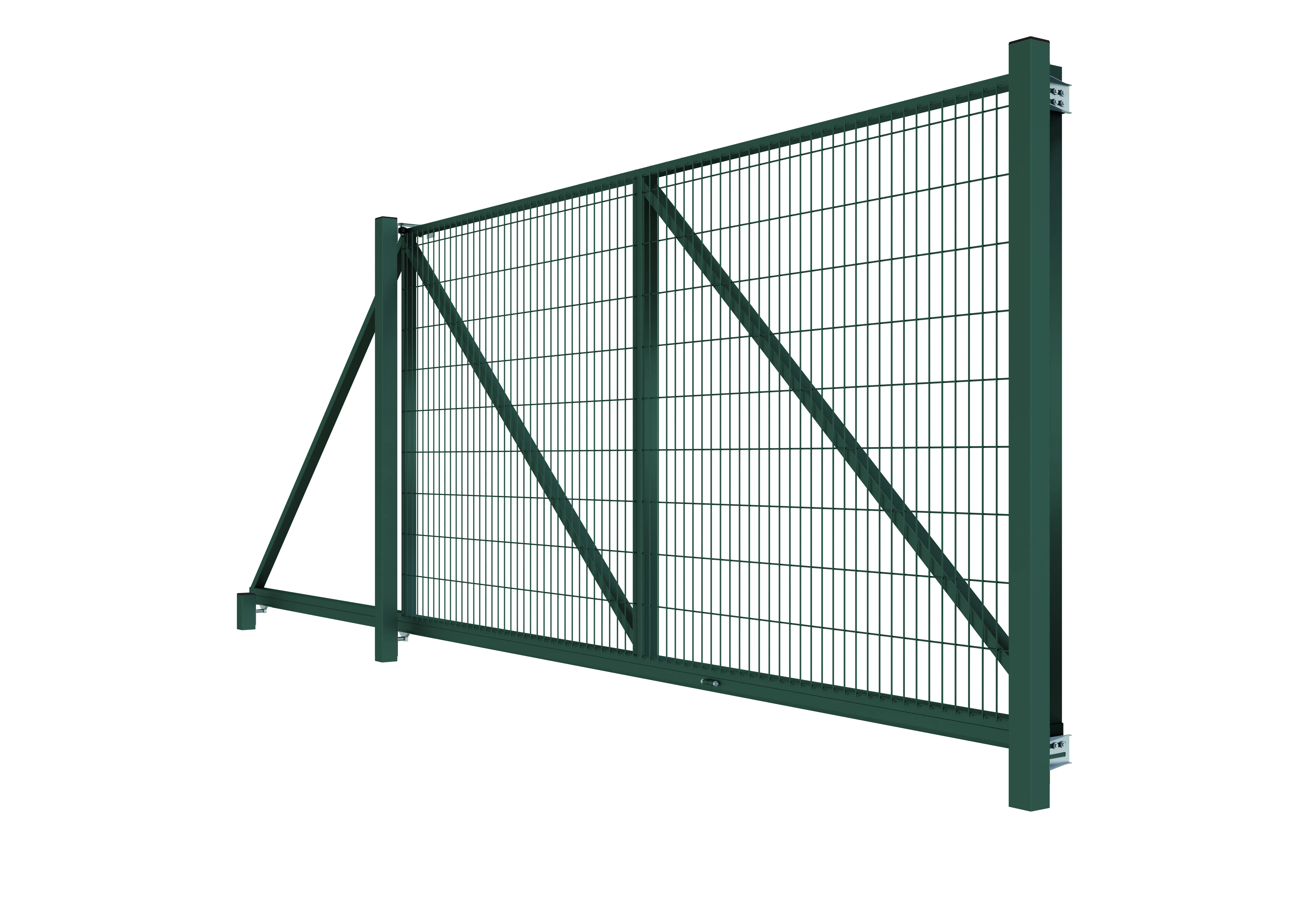 Ворота откатные Medium 2,03х4,0 RAL 6005 вправо