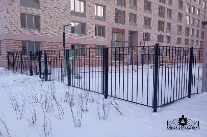 Установленный сварной забор в мкр Академический, Екатеринбург