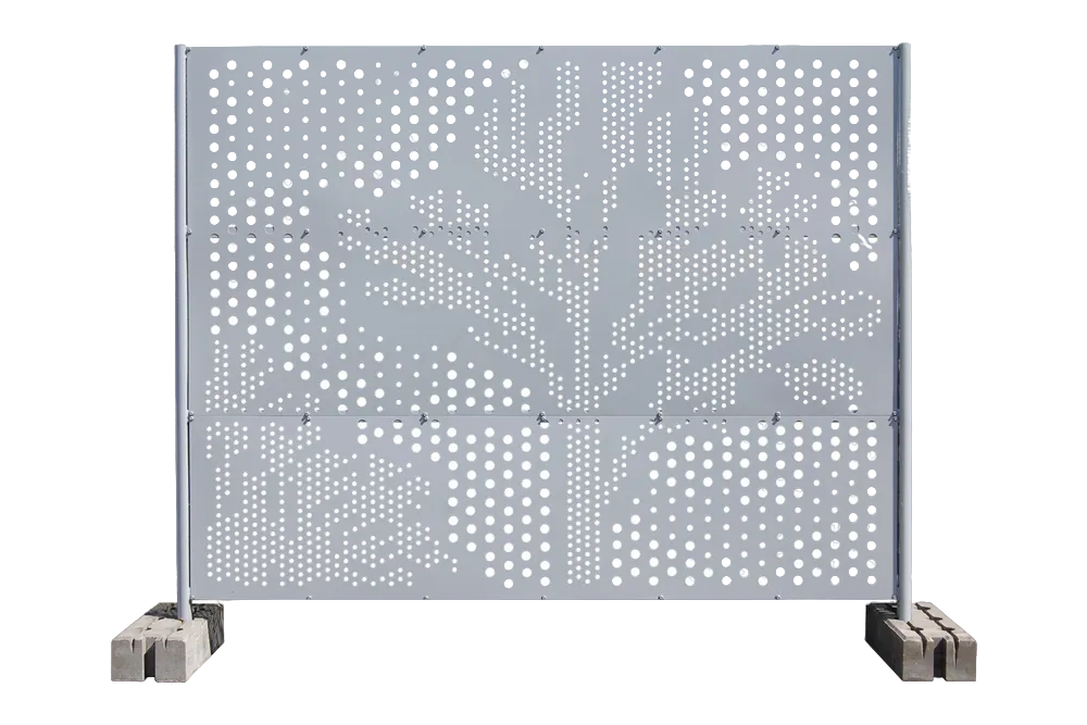 Секция ограждения перфорированного Tree 1,7х2,07х0,9 перфолист Zn/рама RAL 7040