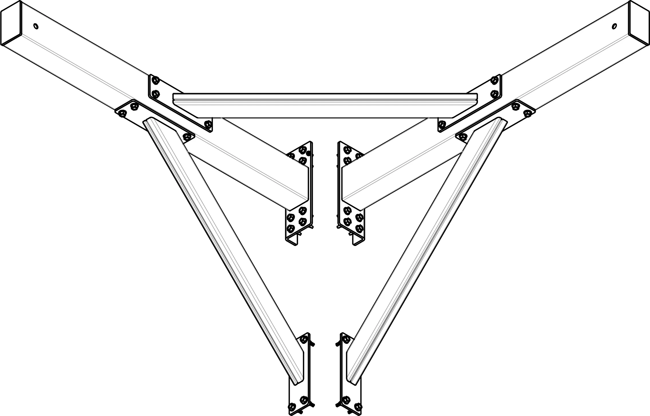 Кронштейн под гасительную сетку RAL 6005 угловой