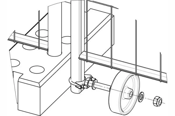 Комплект для ворот временного ограждения Round (1 створка)