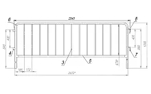 Переносное ограждение Фан-барьер серии FanClassic (Фан Классик), 2500х1000 мм, D38/16, цинк