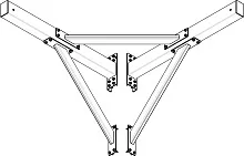 Кронштейн под гасительную сетку RAL 6005 угловой