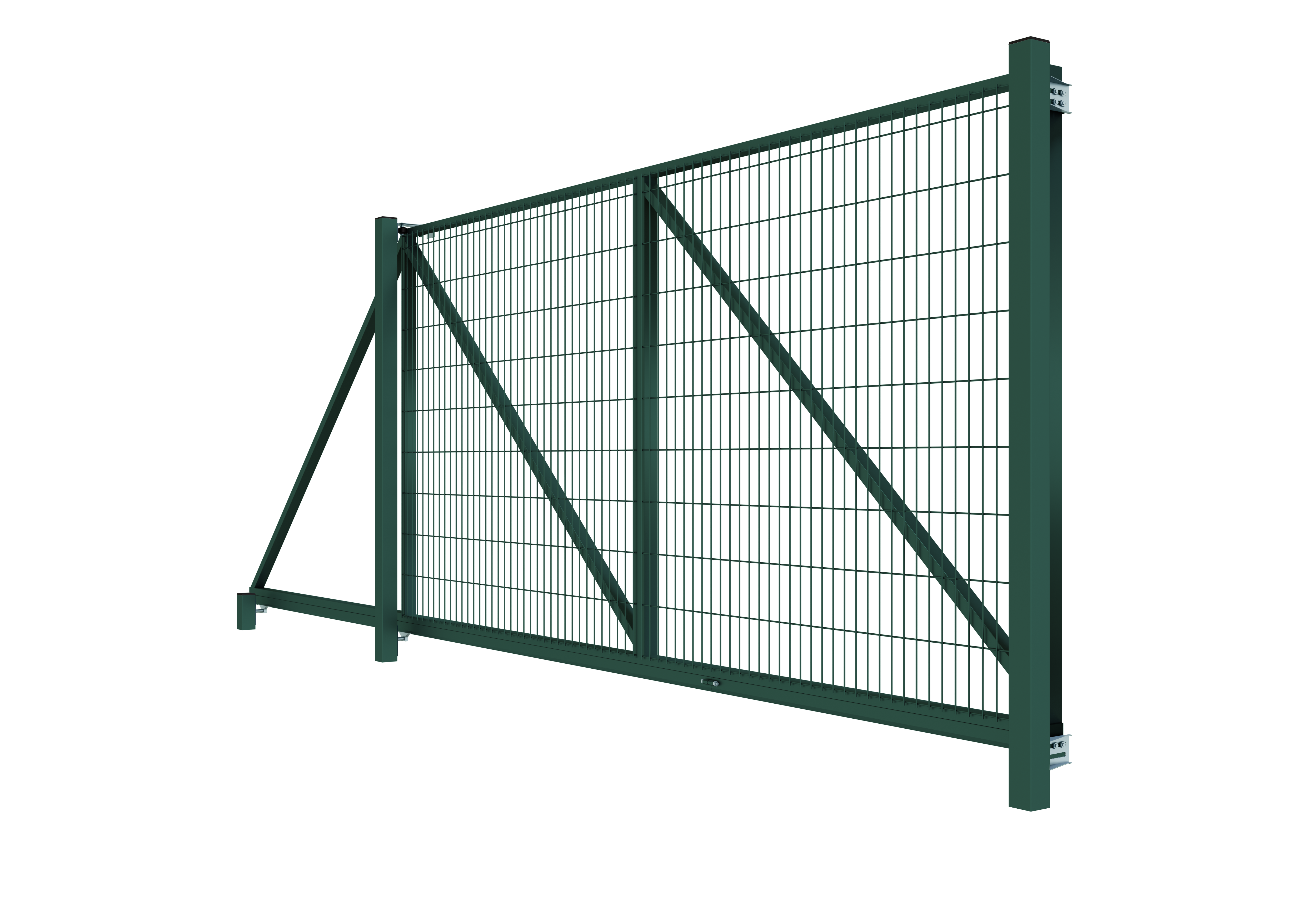 Ворота откатные Medium 2,03х4,0 RAL 6005 влево