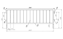 Переносное ограждение Фан-барьер ОП-25.000 серии FanClassic (Фан Классик), 2500х1200 мм, D38/16, цинк