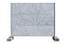 Секция ограждения перфорированного Tree 1,7х2,07х0,9 перфолист Zn/рама RAL 7040