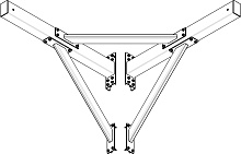 Кронштейн под гасительную сетку RAL 6005 угловой