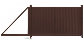 Ворота откатные Эстет 2,0х3,5 RAL 8017 тяжелые - Забор в Екатеринбурге по выгодной цене в компании Альфа Ограждения