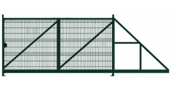 Ворота откатные Profi 2.03х6.0 RAL 6005 вправо - Купить забор в Екатеринбурге по выгодной цене в компании Альфа Ограждения