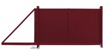 Ворота откатные Эстет 2,0х3,5 RAL 3005 - Забор в Екатеринбурге по выгодной цене в компании Альфа Ограждения